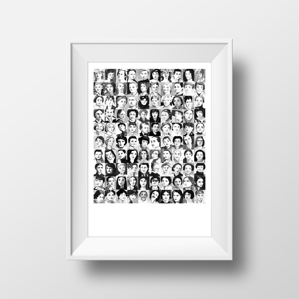 100 Artists (1500-2000) - Archival Print A1 - Signed - Limited Edition