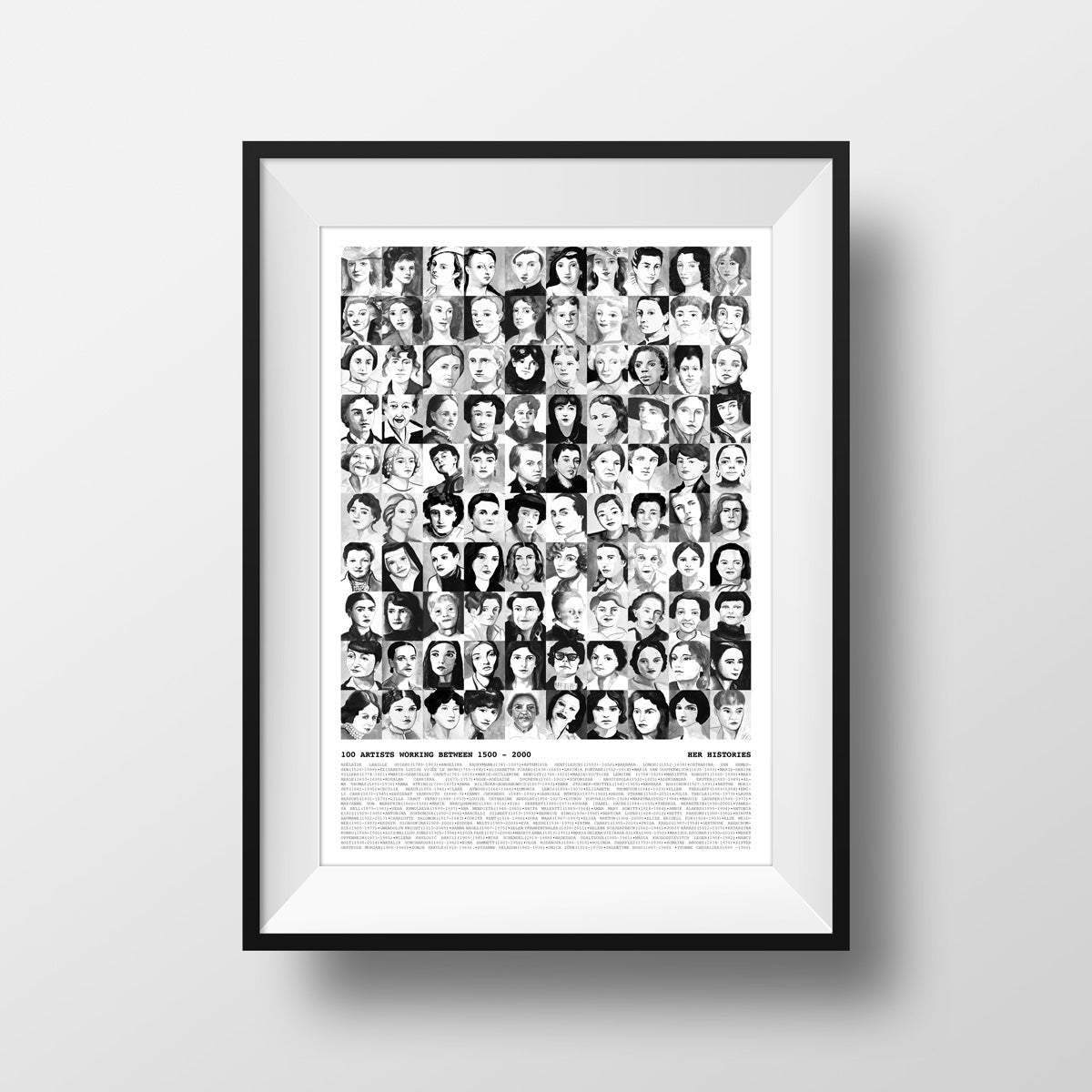 100 Artists (1500-2000) - Archival Print A2 - Signed