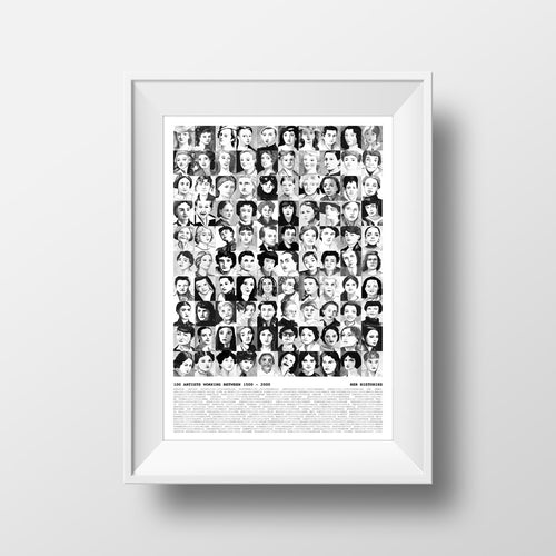 100 Artists (1500-2000) - Archival Print A2 - Signed